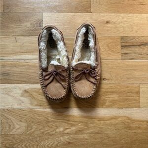 UGG Women's Tan Moccasin Slippers